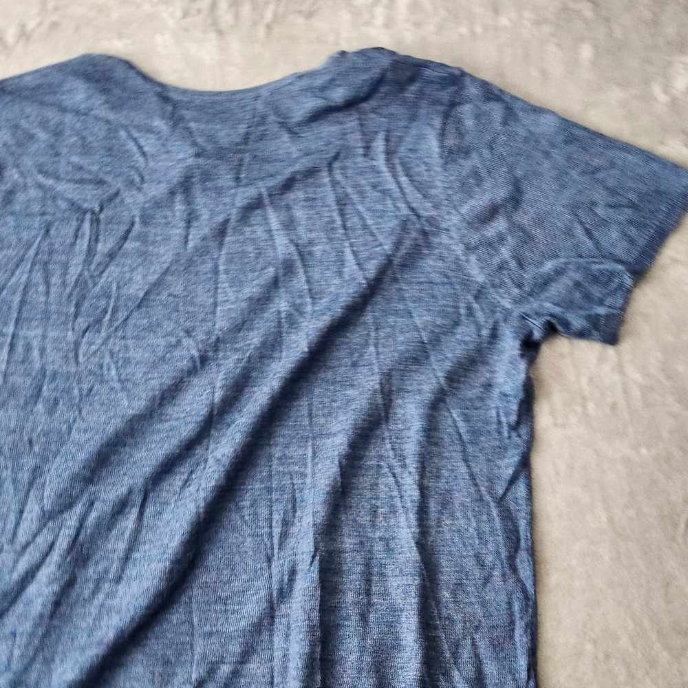 Sag Harbor Womens 2XL Blue Mock Neck Short Sleeve Knit Top New - Picture 14 of 15